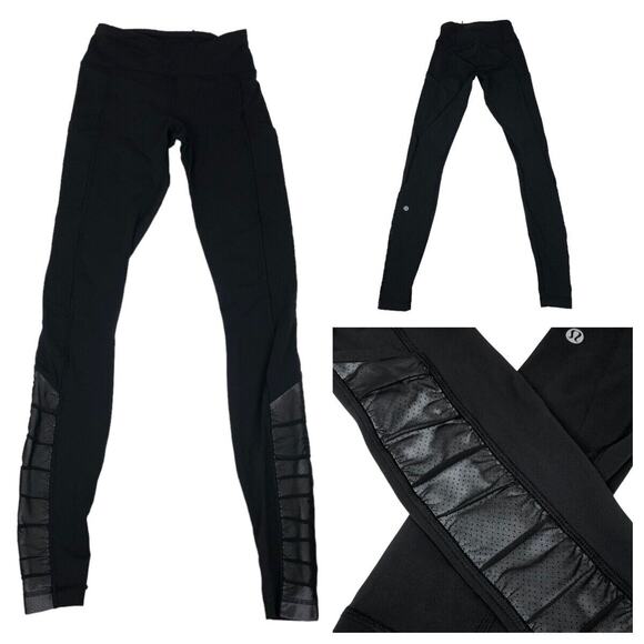 Lululemon Speed Tight Luxtreme Reflective Dots Mesh Leggings Full Length Size 2 - Picture 1 of 7